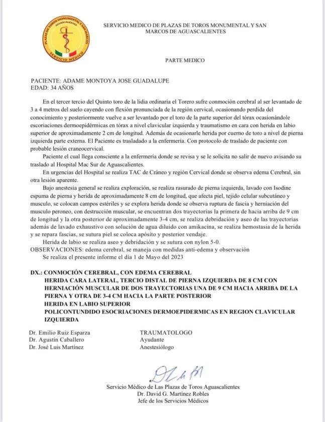 Joselito Adame continuará en recuperación. 
