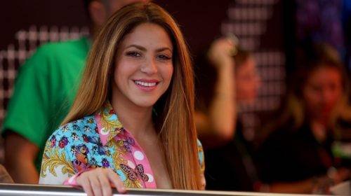 Shakira en el Gran Premio de España.