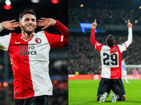 Espectacular debut de Santiago Giménez en la Champions League.