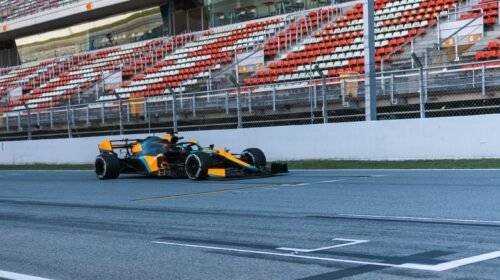 Pato O'Ward probó el auto de McLaren en F1.