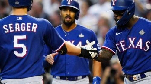 Seager conectó un cuadrangular de dos carreras para los Rangers.