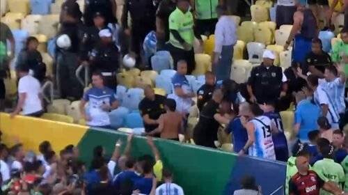 Brasil vs Argentina disturbios.