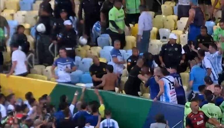 Brasil vs Argentina disturbios.