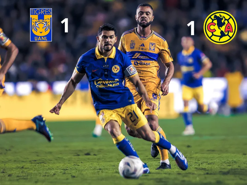 TIGRES y AMÉRICA empataron 1-1.
