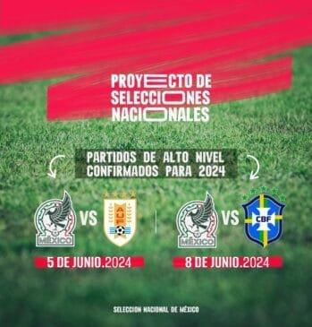 MÉXICO enfrentará a URUGUAY y BRASIL.