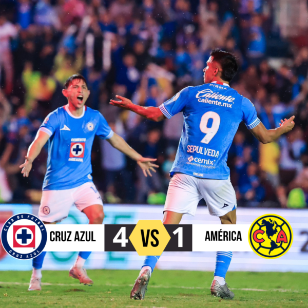 Cruz Azul golea al América