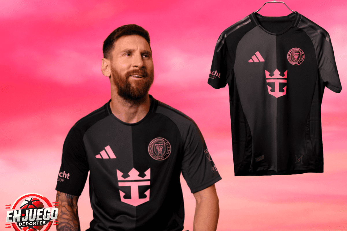 Messi presenta el jersey de visitante Inter Miami 2025.
