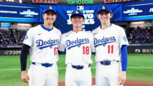 Roki Sasaki con Yamamoto y Ohtani en Japón.