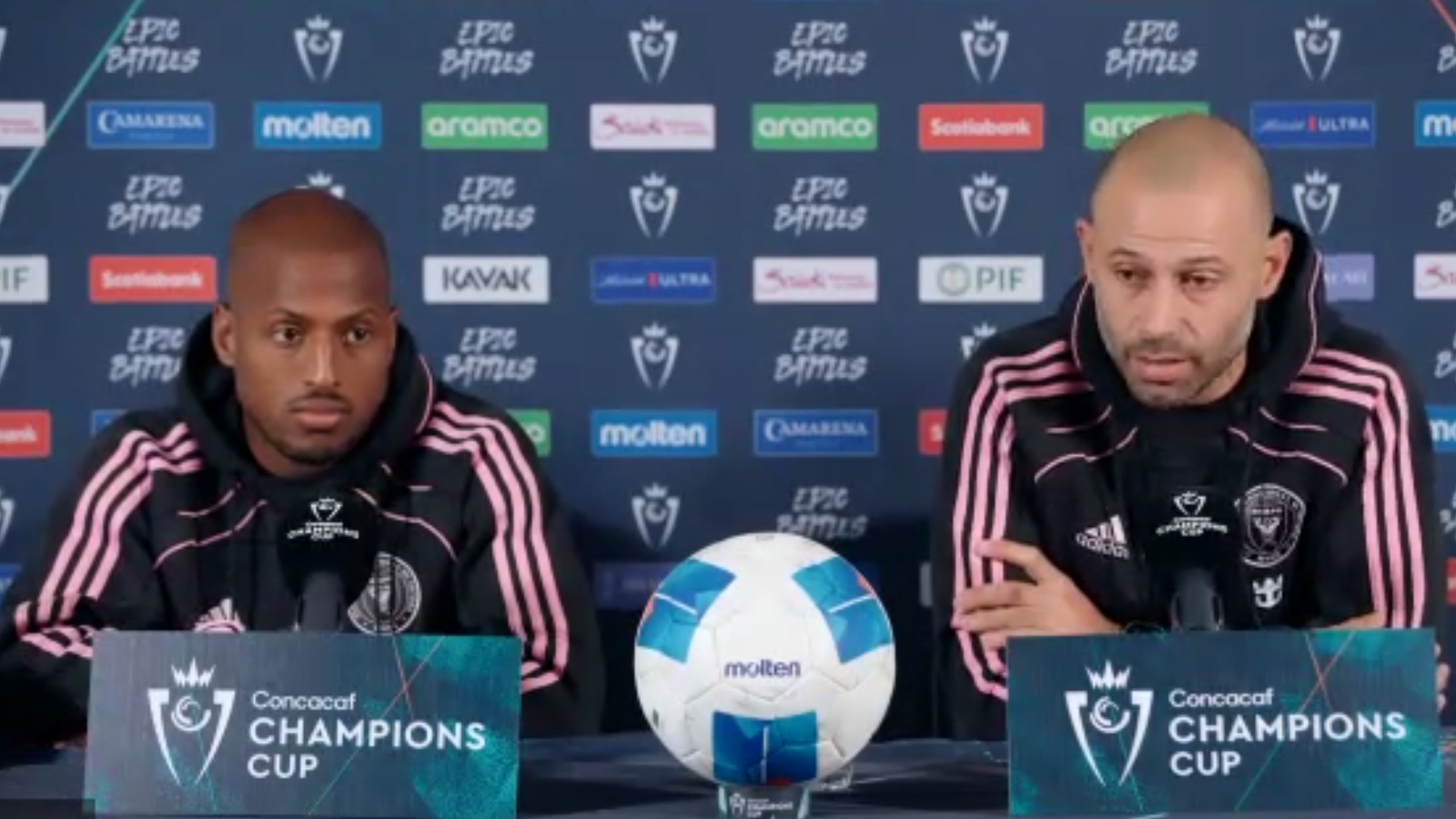 Es uno de los partidos más importantes en la historia del Inter Miami: Javier Mascherano 1 Javier Mascherano y Fafa Picault de Inter Miami