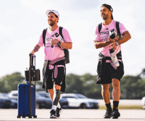 Messi y Luis Suárez, jugadores del Inter Miami.