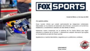 Grupo Lauman responde a quejas tras no transmisión de la F1 en Miami