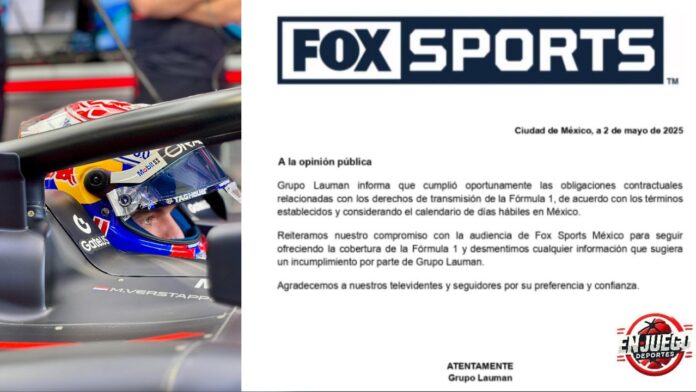 Grupo Lauman responde a quejas tras no transmisión de la F1 en Miami