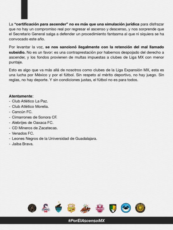 Clubes de la Liga de Expansión Truenan contra la Liga MX por el Ascenso 3 Clubes de la Liga de Expansión Truenan contra la Liga MX por el Ascenso