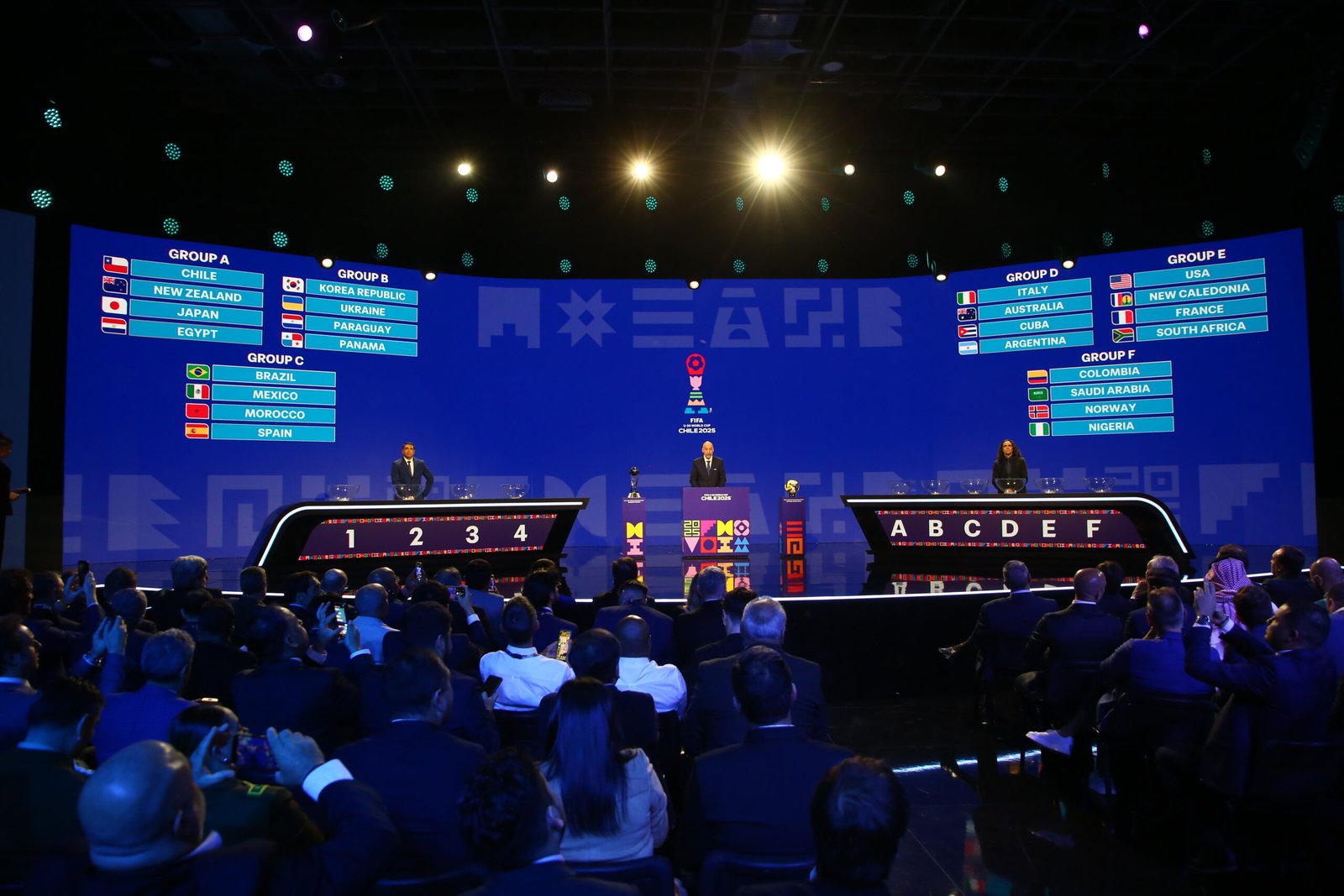 Copa Mundial Sub 20 Chile 2025: Así quedaron los grupos
