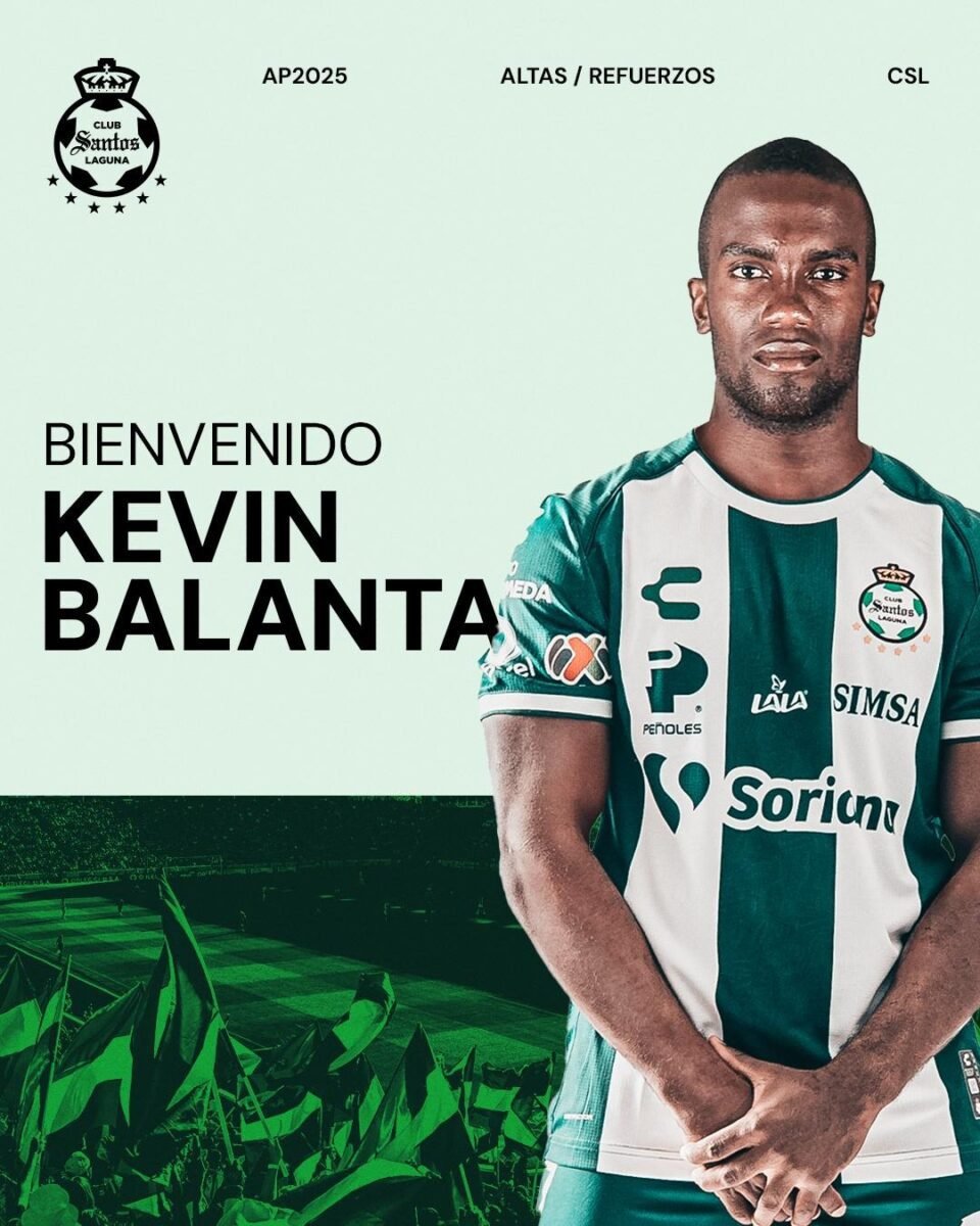 Liga MX: Kevin Balanta se une oficialmente a la defensa de Santos Laguna 2 Kevin Balanta llega a Santos Laguna.