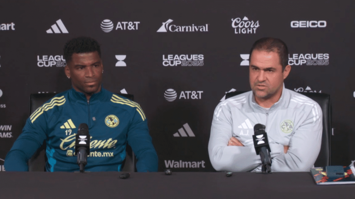André Jardine y Raúl Zuñiga previo al duelo entre América y Real Salt Lake en la Leagues Cup.