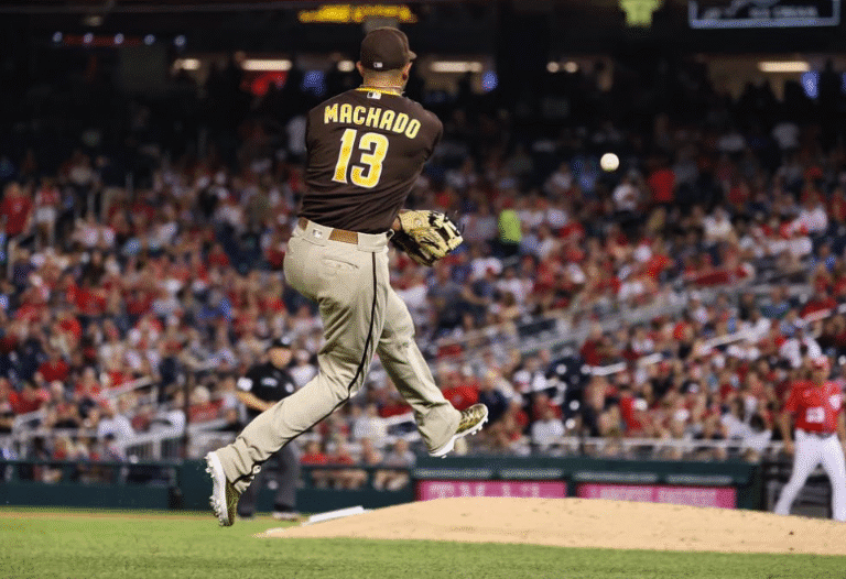 Manny Machado, tercera base de los Padres de San Diego.