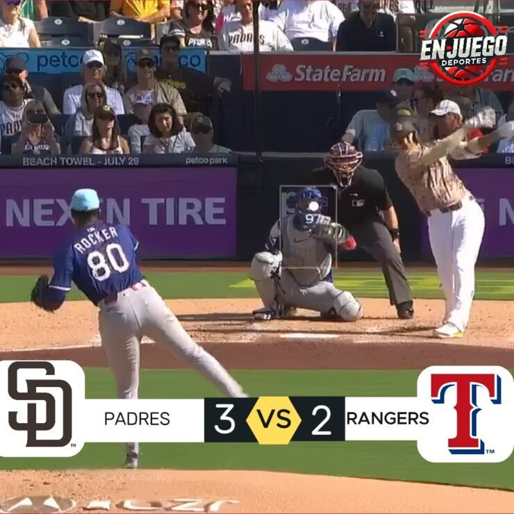 Padres Dejan Tendidos a Rangers 3-2 en 10 Entradas 2 Padres 3 Rangers 2