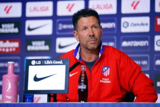 Diego Simeone, entrenador del Atlético de Madrid.