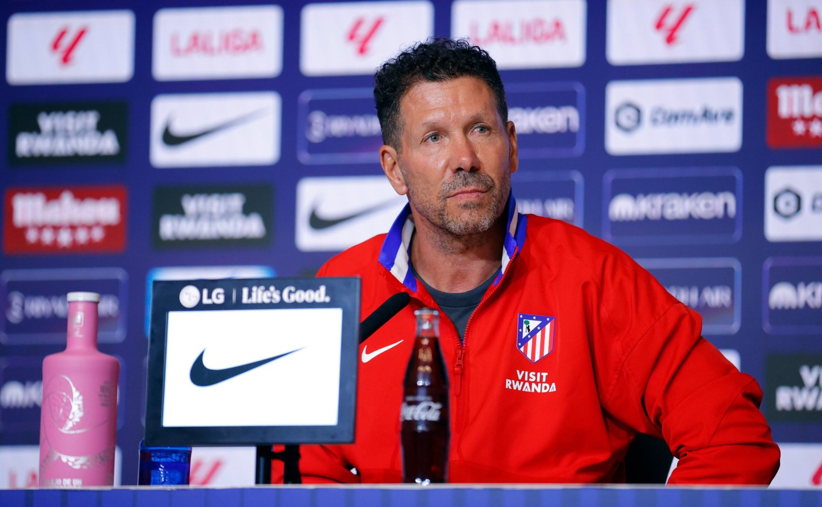 Diego Simeone, entrenador del Atlético de Madrid.