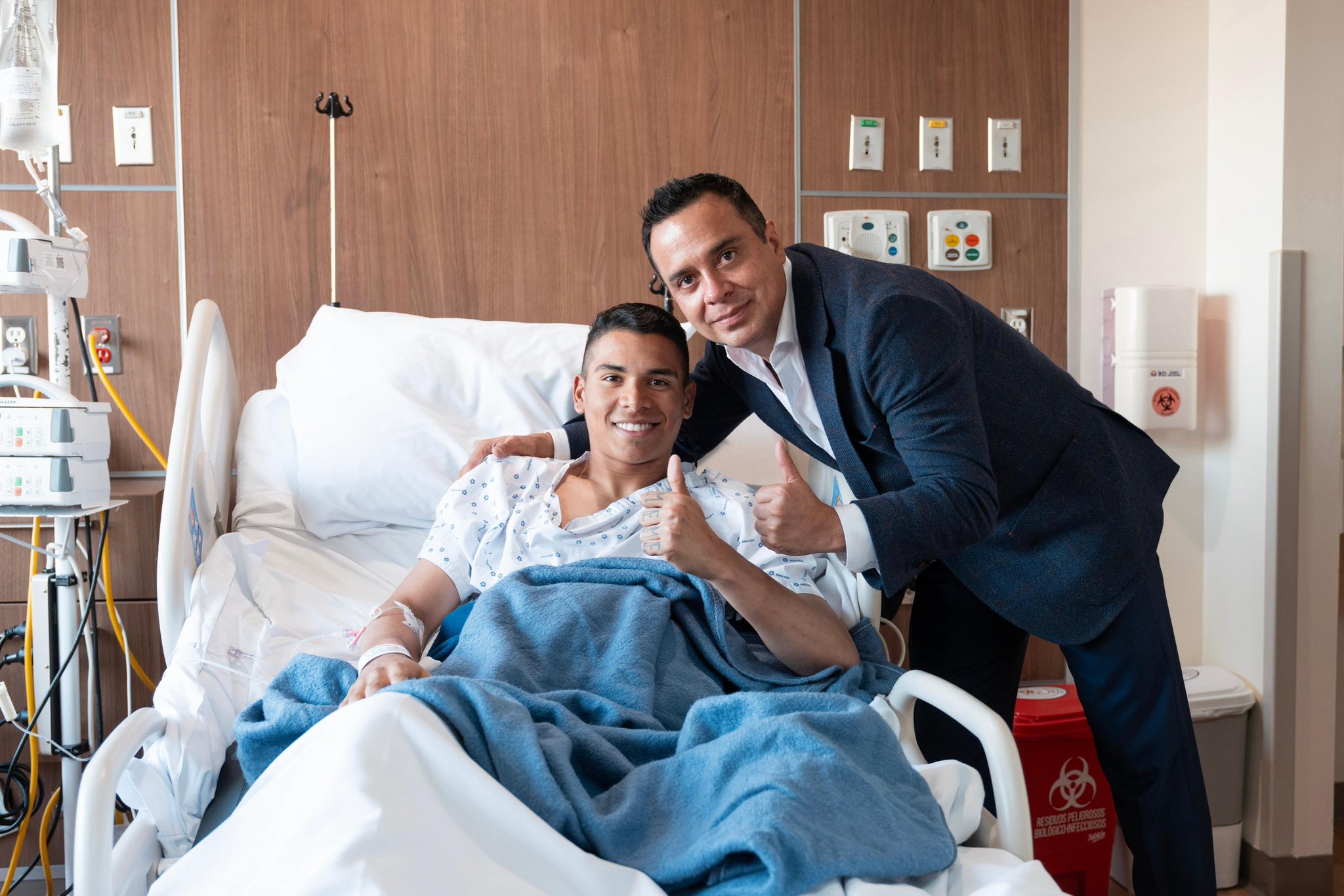 Kevin Mier, portero de Cruz Azul en la Liga MX, tras su operación.