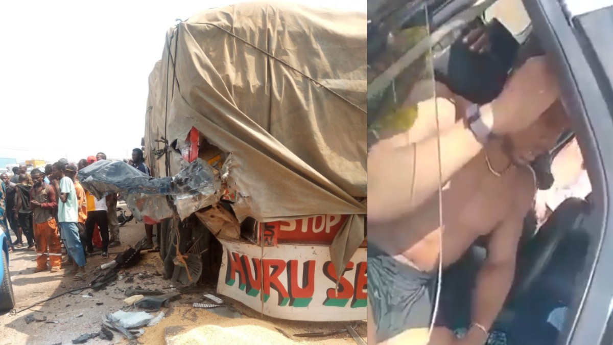 Anthony Joshua fue sacado en estado de shock del vehículo. 