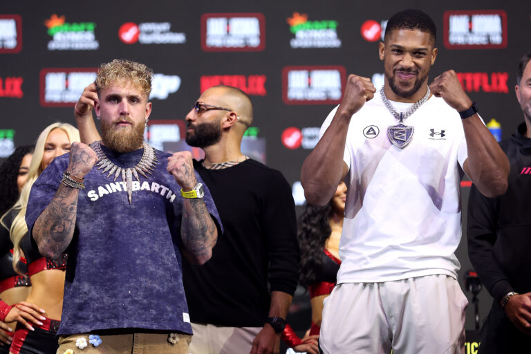 Careo Jake Paul vs Anthony Joshua en Miami conferencia de prensa