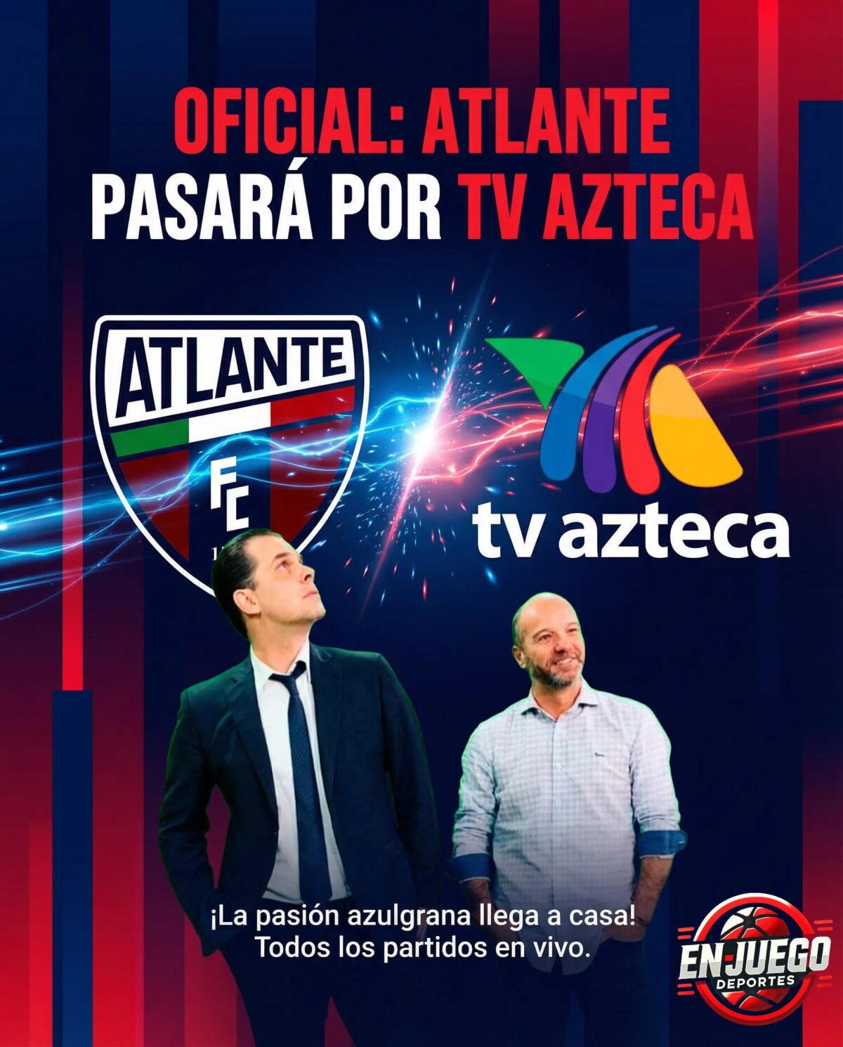 Tv Azteca transmitirá al Atlante desde el Estadio Azteca. 