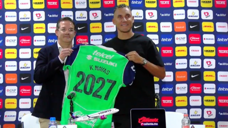 Keylor Navas renueva con Pumas hasta 2027.