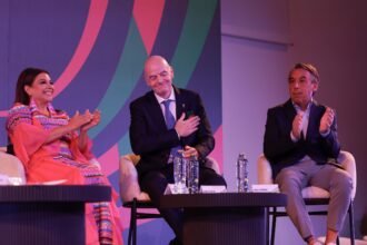 Gianni Infantino presidente de la FIFA encabezó el evento.