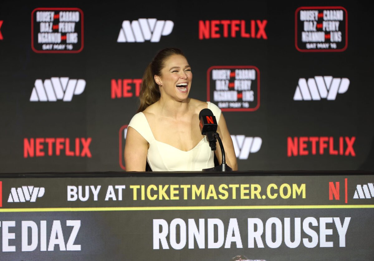 Ronda Rousey durante la conferencia.