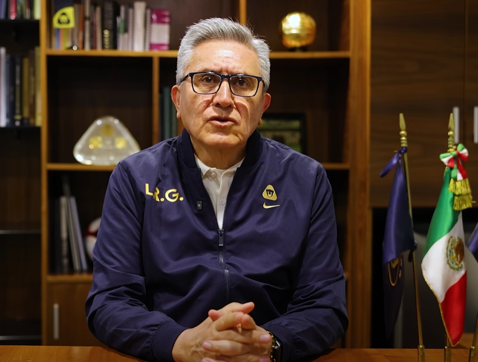 Luis Raúl González, presidente de los Pumas.