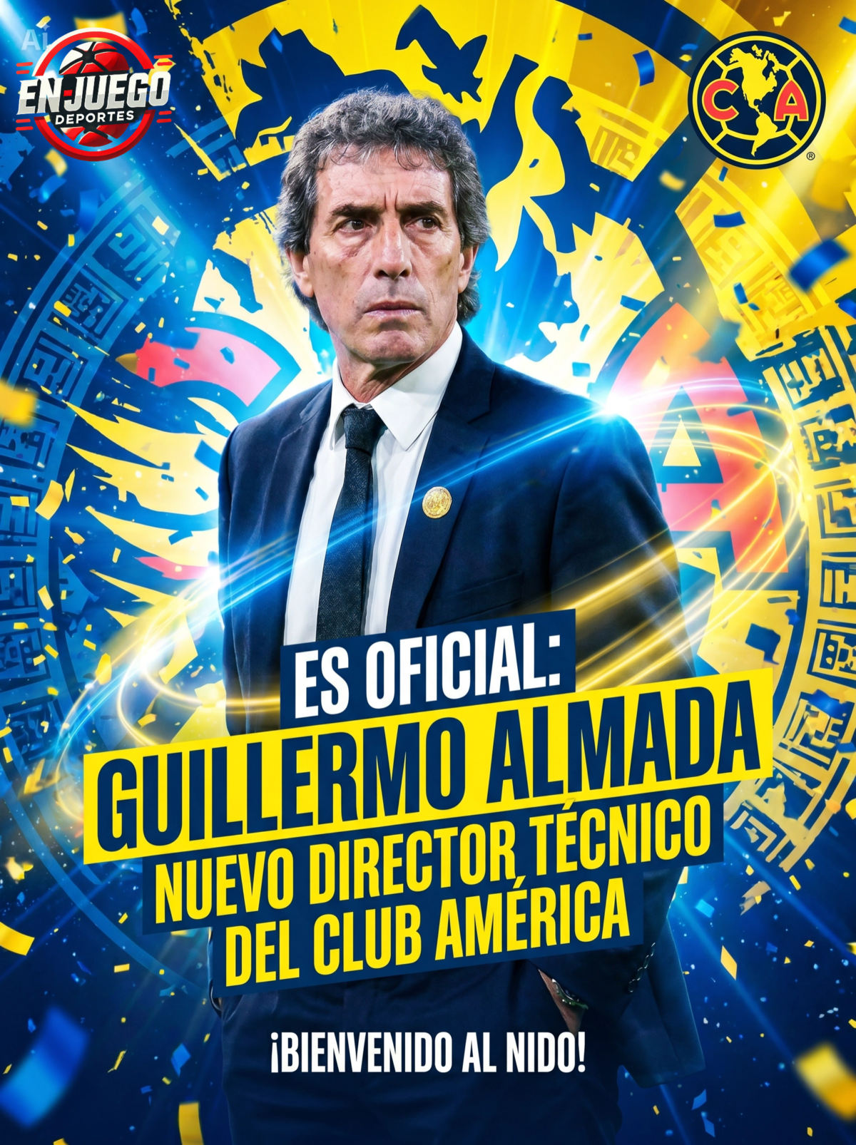 Guillermo Almada, nuevo entrenador del Club América en la Liga MX.