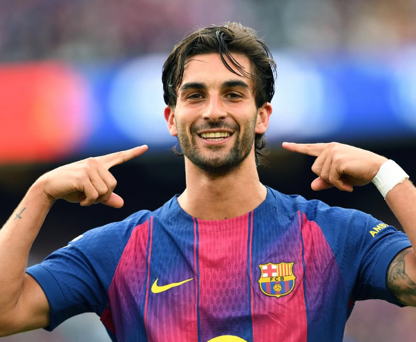 Ferran Torres celebra un gol con la camiseta del Barcelona
