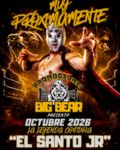 El Santo Jr. se presentará en Zacatecas el 2 de octubre con Promociones Big Bear