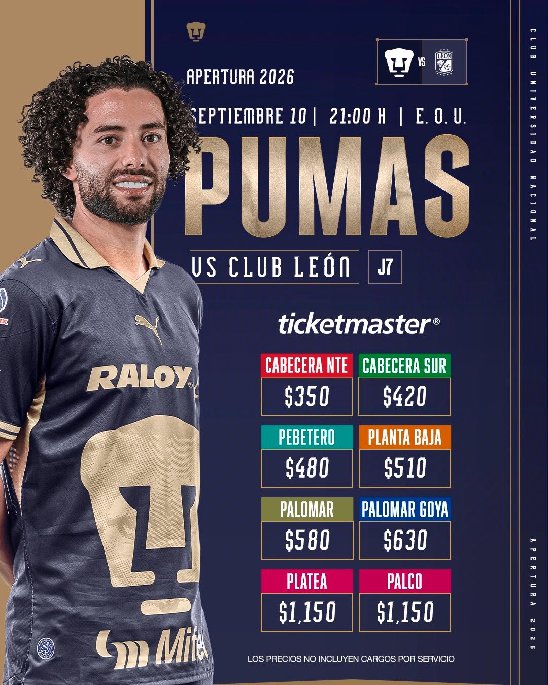 Liga MX: así serán los precios de boletos para Pumas vs León
