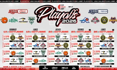 Calendario oficial de las semifinales de zona de los Playoffs 2026 de la LNBP, con las series Astros vs Mineros, Fuerza Regia vs Dorados, Soles vs León y Panteras vs Lobos Puebla
