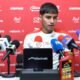 Everardo López, defensa del Toluca, durante su conferencia de prensa previa al partido ante Atlético de San Luis.