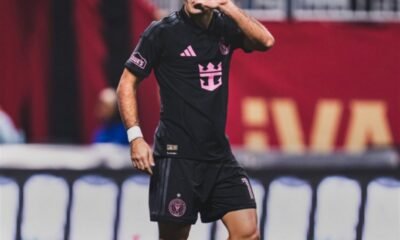 Germán Berterame, de Inter Miami, festeja su gol ante Atlanta United