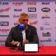 Hernán Crespo, entrenador del Atlas, habla en la conferencia de prensa posterior al partido ante el Necaxa