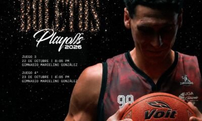 Cartel de Mineros de Zacatecas con la venta de boletos para los playoffs 2026, Juegos 3 y 4 en el Gimnasio Marcelino González