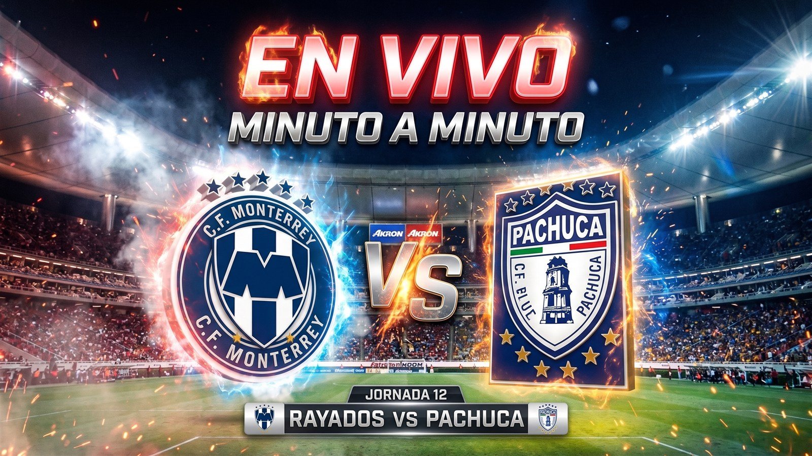 Monterrey vs Pachuca EN VIVO, minuto a minuto de la Jornada 12 de la Liga MX