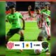 Necaxa 1, FC Juárez 1 en el Estadio Victoria: un jugador de Juárez y otro de Necaxa disputan el balón