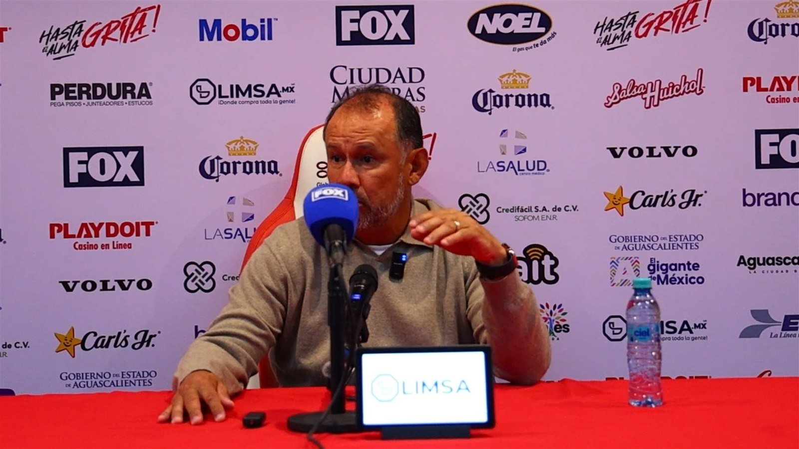 Juan Reynoso, director técnico de Necaxa, en la conferencia de prensa tras el empate 1-1 con FC Juárez