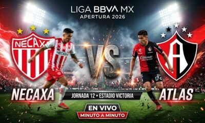 Portada del Necaxa vs Atlas, Jornada 12 del Apertura 2026 de la Liga MX, en vivo minuto a minuto desde el Estadio Victoria