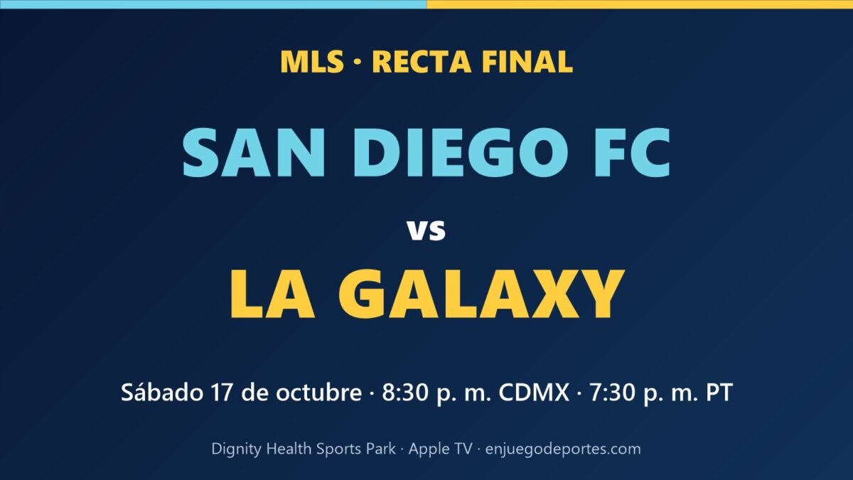Gráfico del partido San Diego FC vs LA Galaxy de la MLS el 17 de octubre de 2026