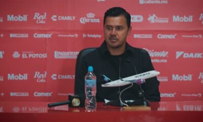 Diego Mejía, técnico del Atlético de San Luis, en la conferencia de prensa tras ganar 2-1 a Querétaro