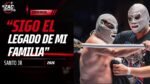 El Santo Jr., con su máscara plateada, en la imagen de la entrevista exclusiva de Zac Deportes: Sigo el legado de mi familia.